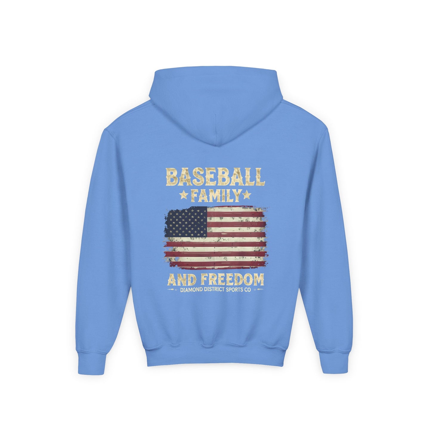 Youth Heavy Blend Baseball Family Hoodie - Celebrate Freedom and Togetherness