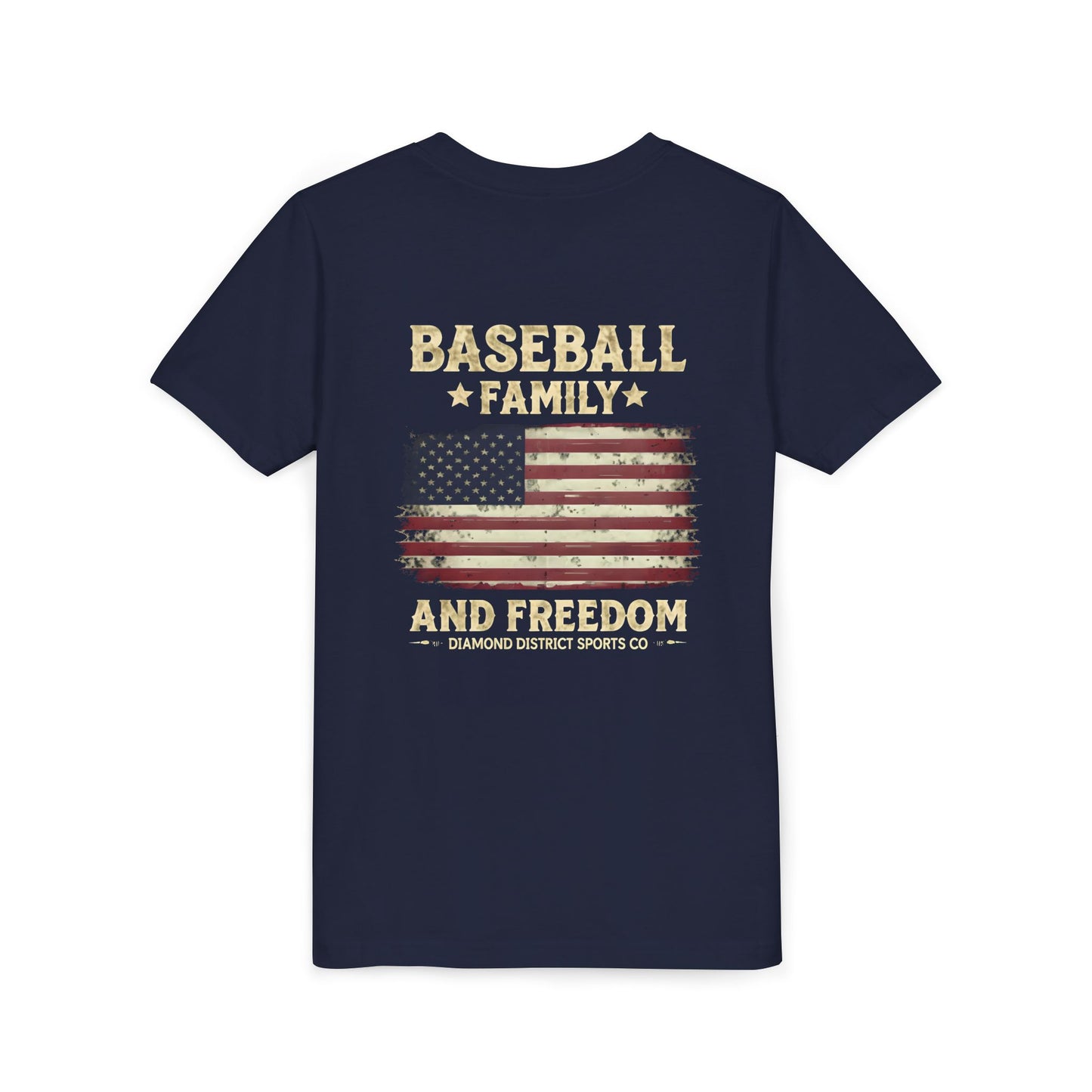 Youth Short Sleeve Tee - Baseball Family & Freedom Design