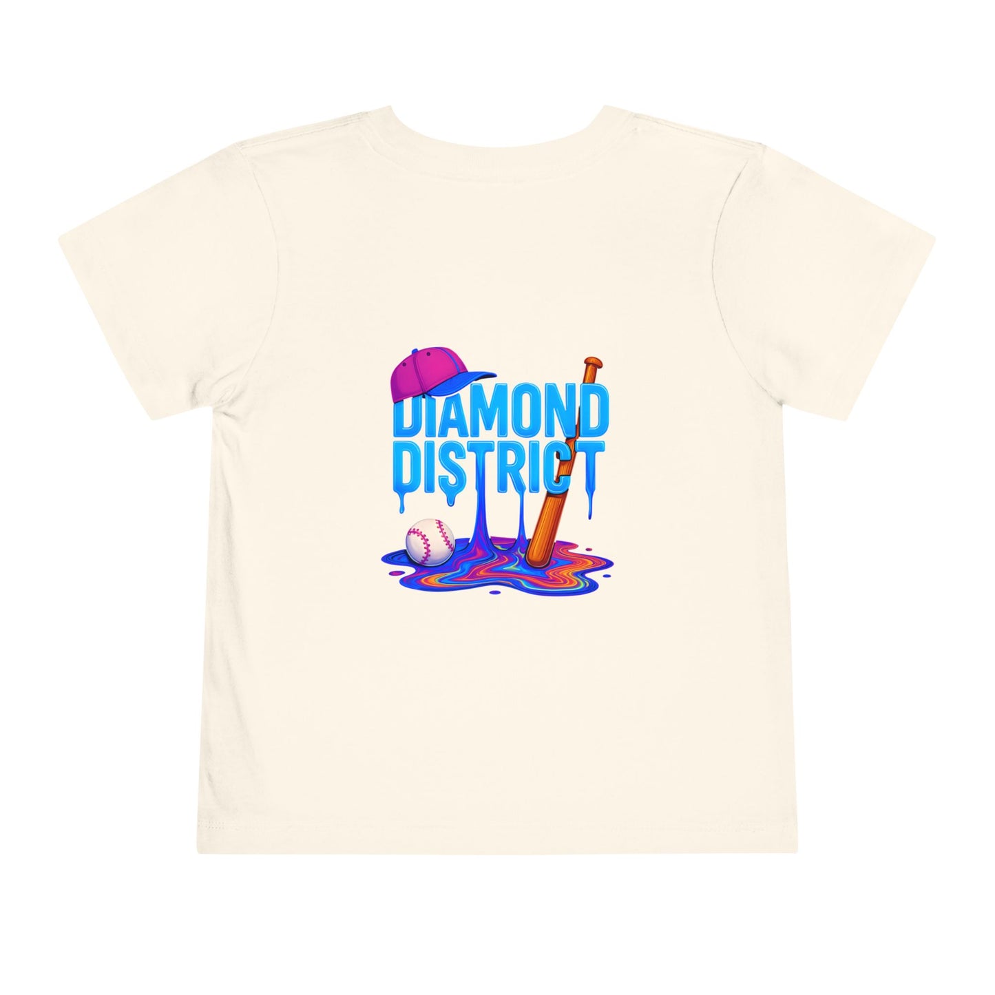 Diamond District Drip Toddler Tee - Fun and Playful Baseball Design