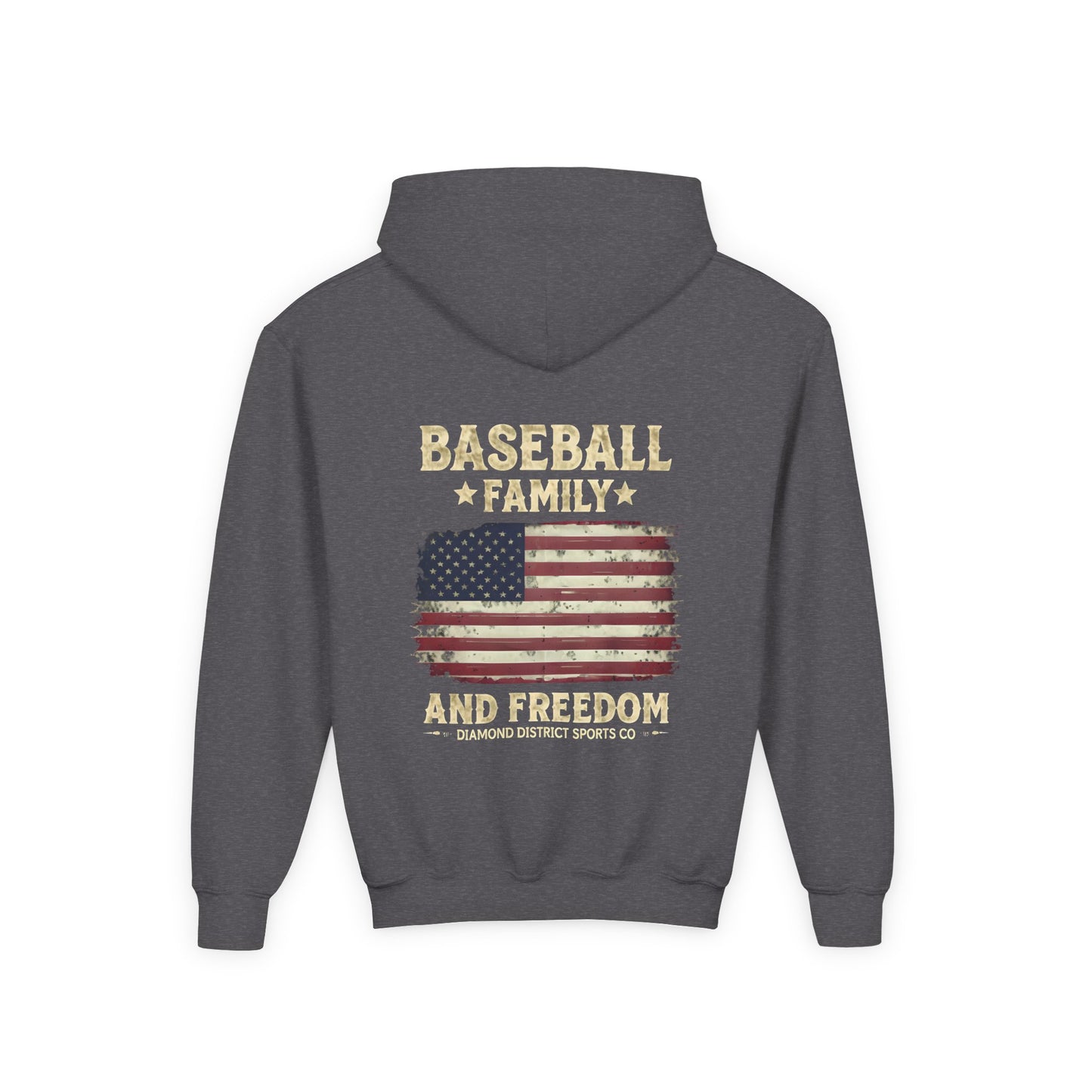 Youth Heavy Blend Baseball Family Hoodie - Celebrate Freedom and Togetherness