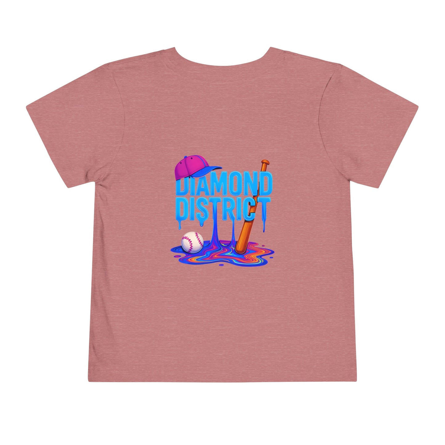 Diamond District Drip Toddler Tee - Fun and Playful Baseball Design