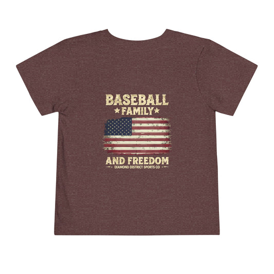 Toddler Baseball Tee - Family and Freedom Design