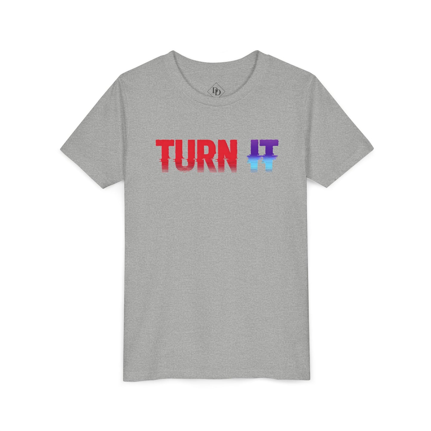 Youth 'TURN IT' Short Sleeve Tee - Trendy Graphic T-Shirt for Kids