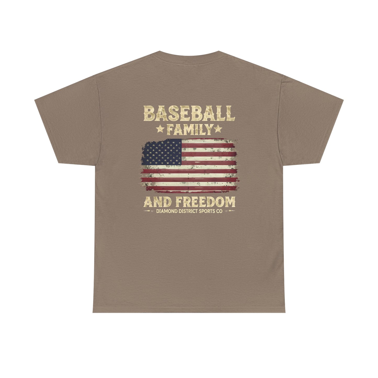 Baseball Family Freedom Tee - Unisex Heavy Cotton T-Shirt