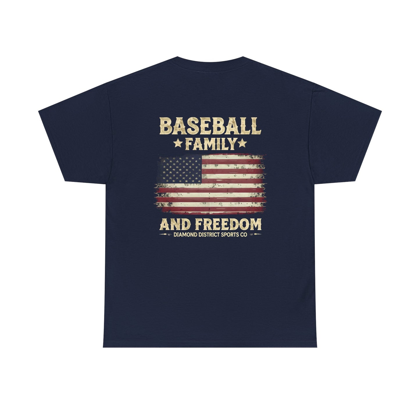 Baseball Family Freedom Tee - Unisex Heavy Cotton T-Shirt