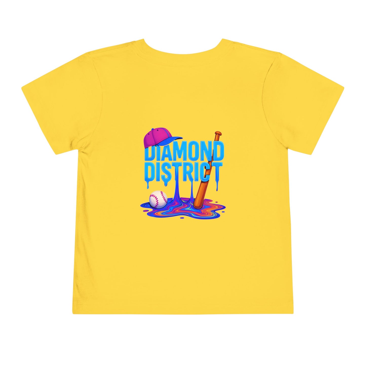 Diamond District Drip Toddler Tee - Fun and Playful Baseball Design