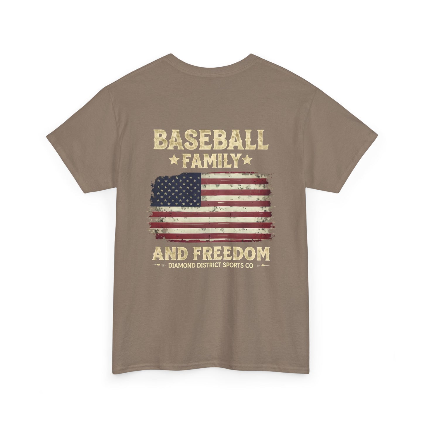 Baseball Family Freedom Tee - Unisex Heavy Cotton T-Shirt