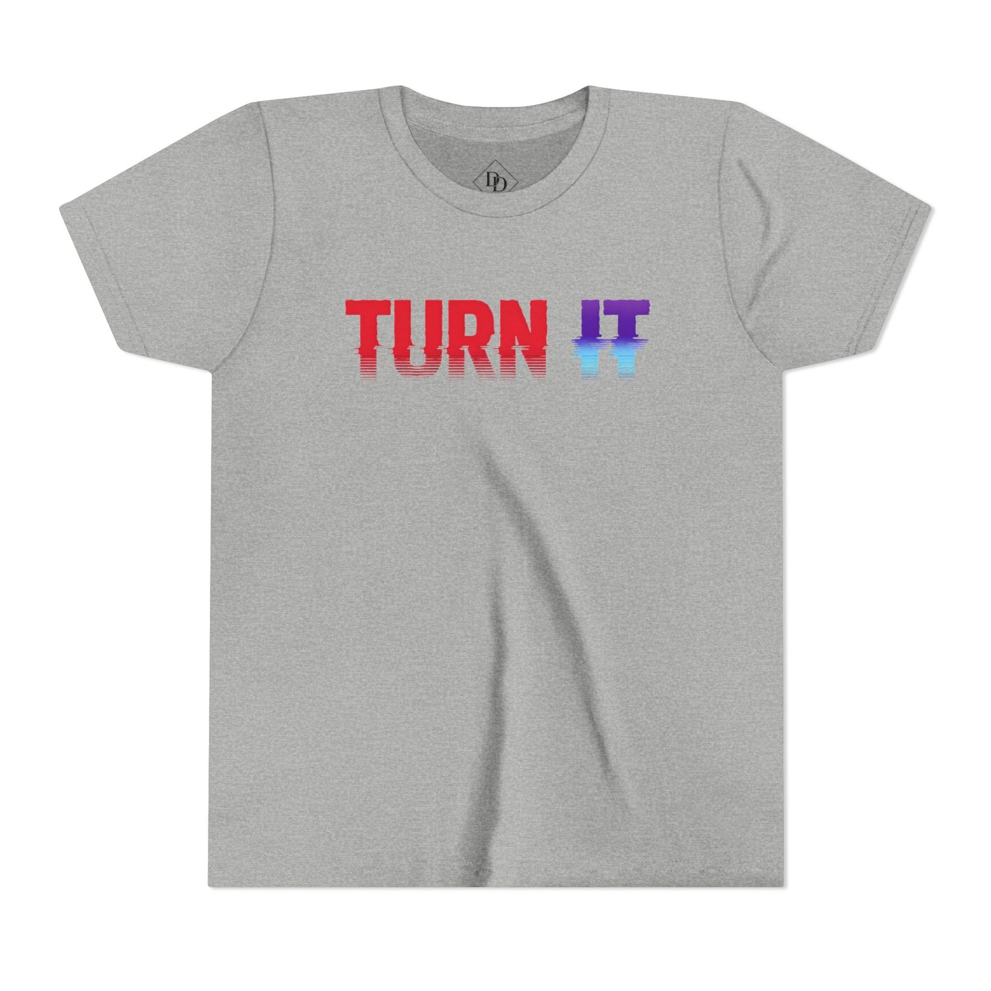 Youth 'TURN IT' Short Sleeve Tee - Trendy Graphic T-Shirt for Kids
