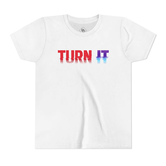 Youth 'TURN IT' Short Sleeve Tee - Trendy Graphic T-Shirt for Kids