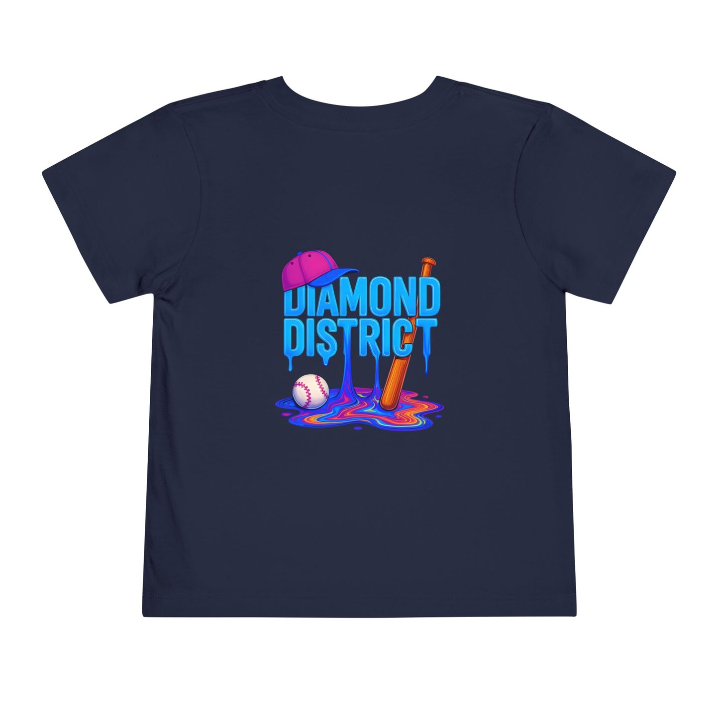 Diamond District Drip Toddler Tee - Fun and Playful Baseball Design