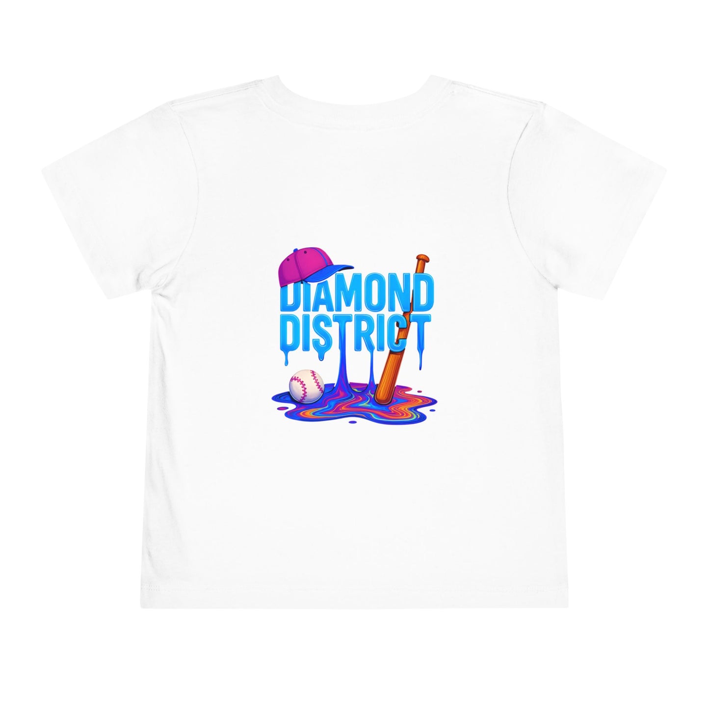 Diamond District Drip Toddler Tee - Fun and Playful Baseball Design