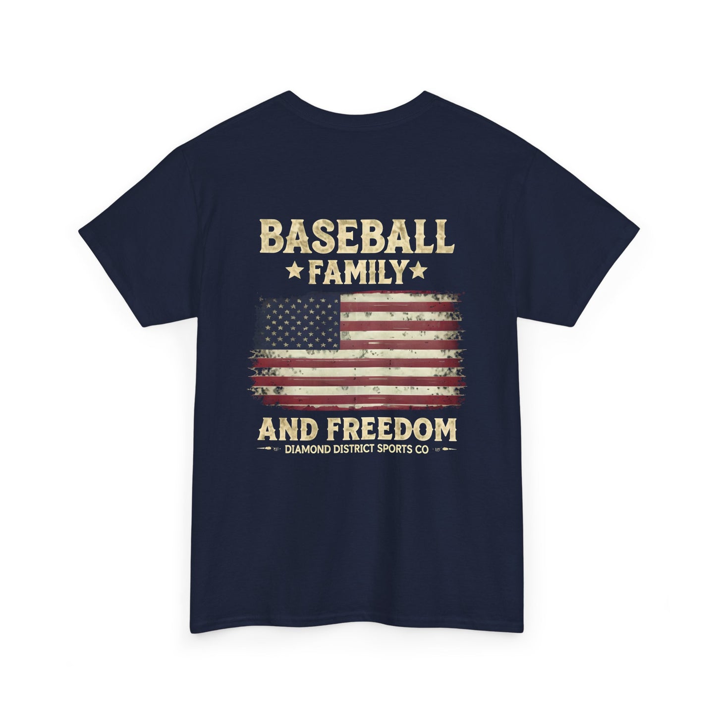 Baseball Family Freedom Tee - Unisex Heavy Cotton T-Shirt