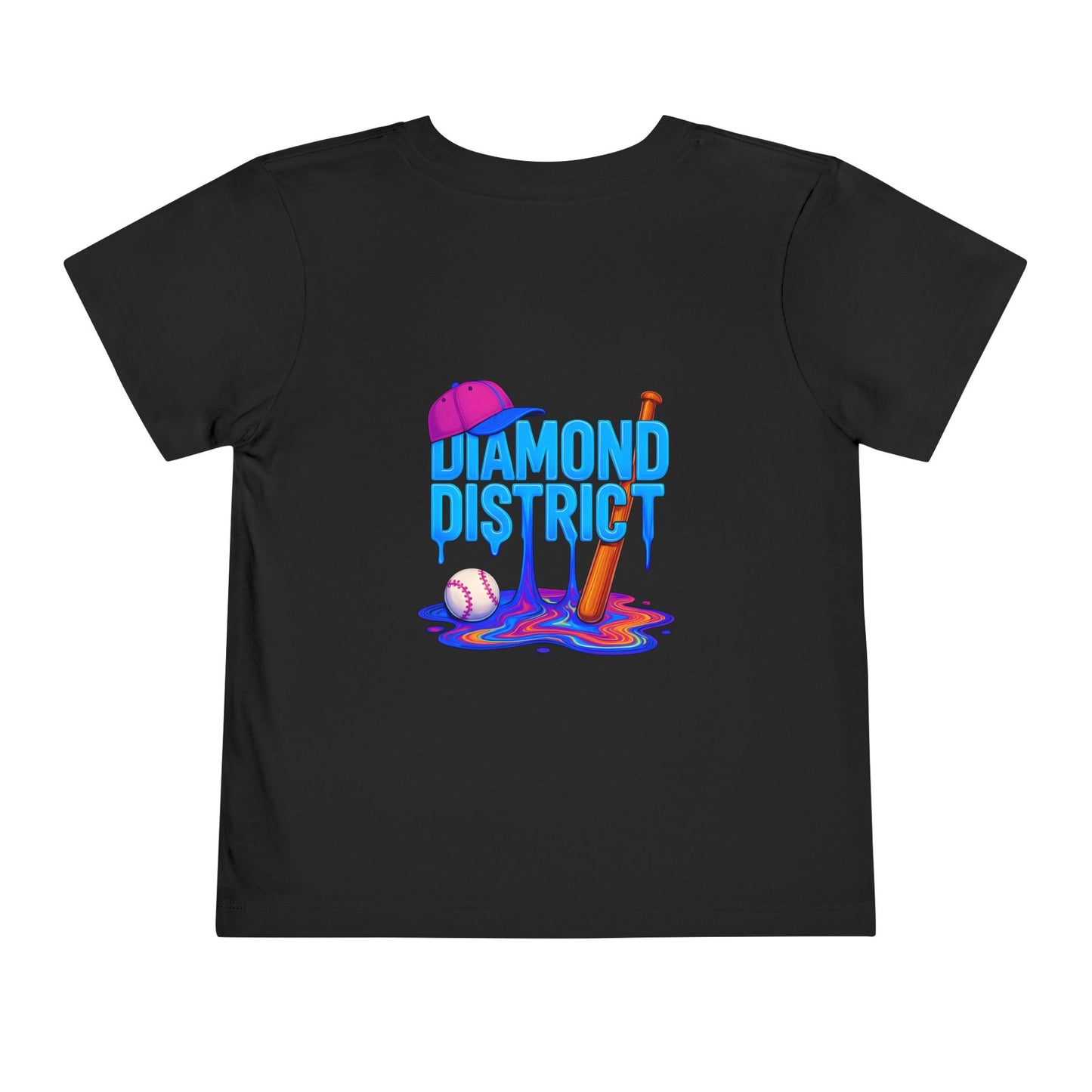 Diamond District Drip Toddler Tee - Fun and Playful Baseball Design