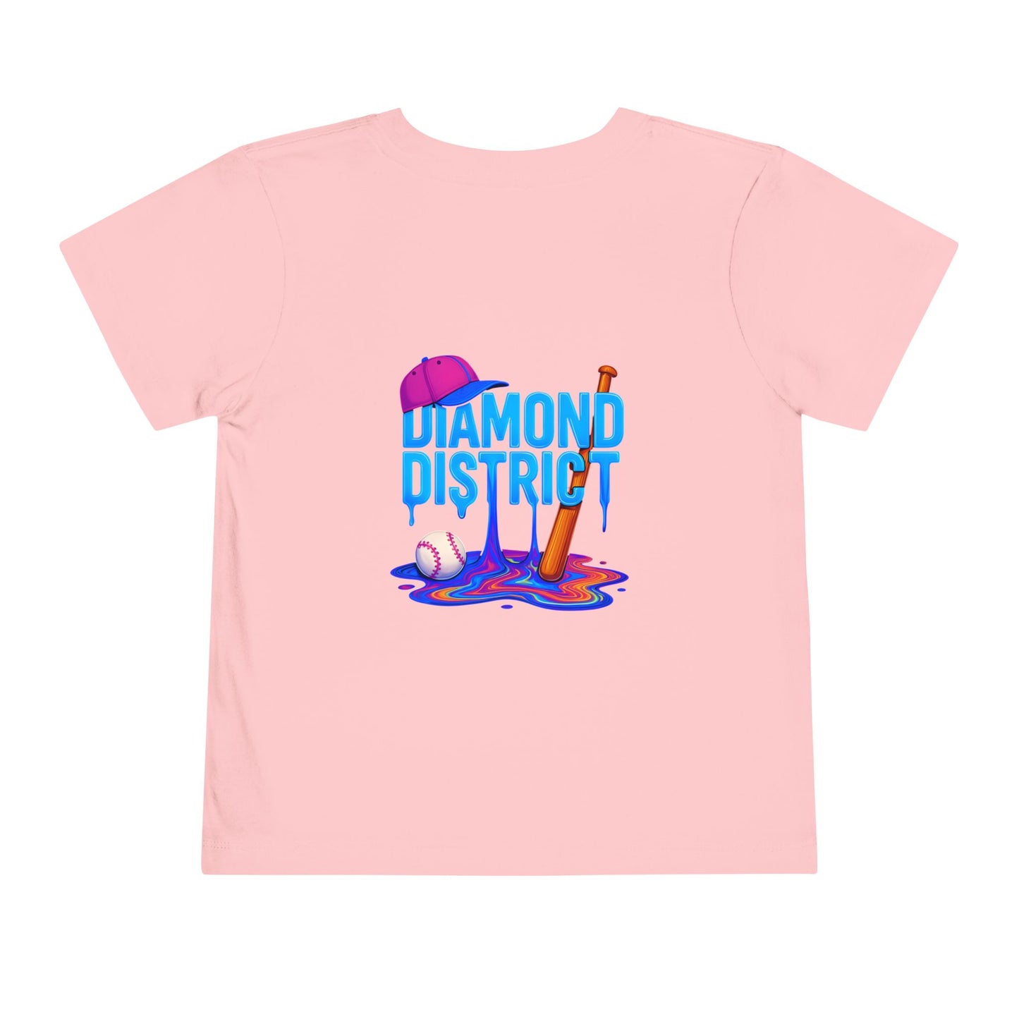 Diamond District Drip Toddler Tee - Fun and Playful Baseball Design