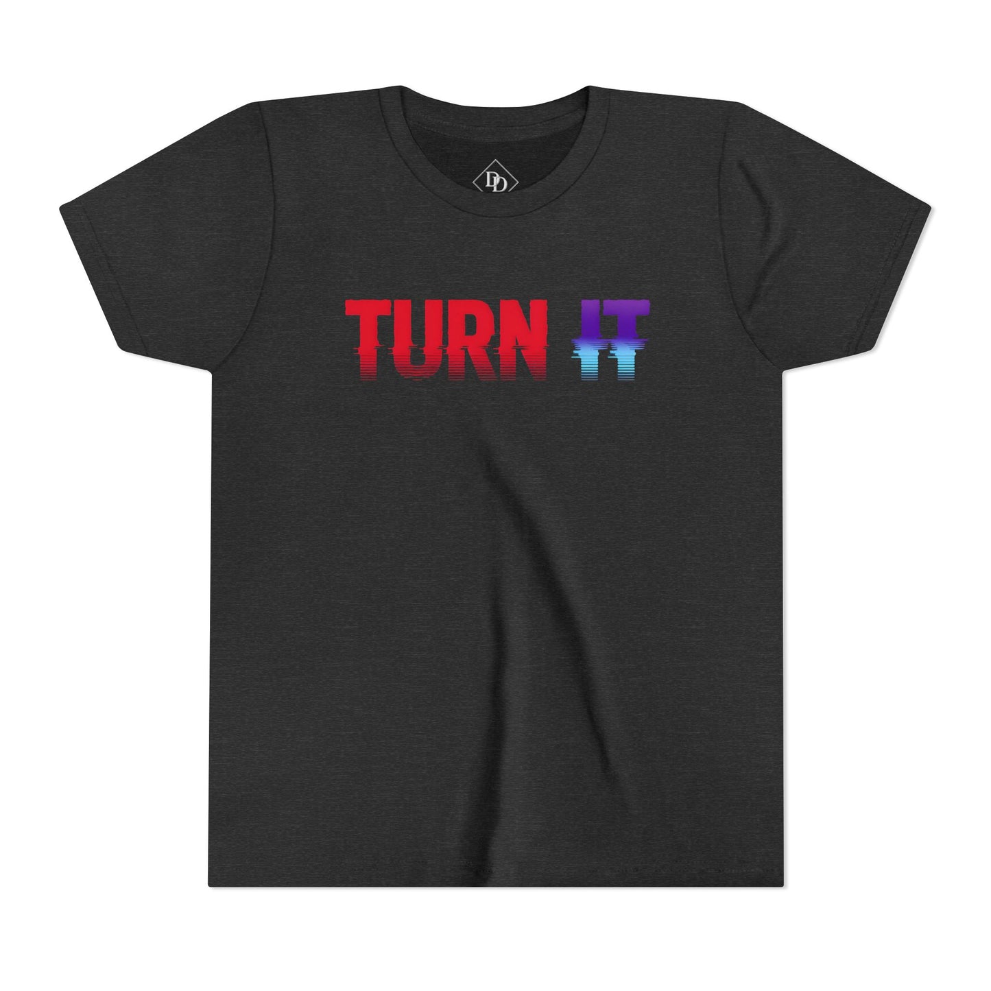 Youth 'TURN IT' Short Sleeve Tee - Trendy Graphic T-Shirt for Kids