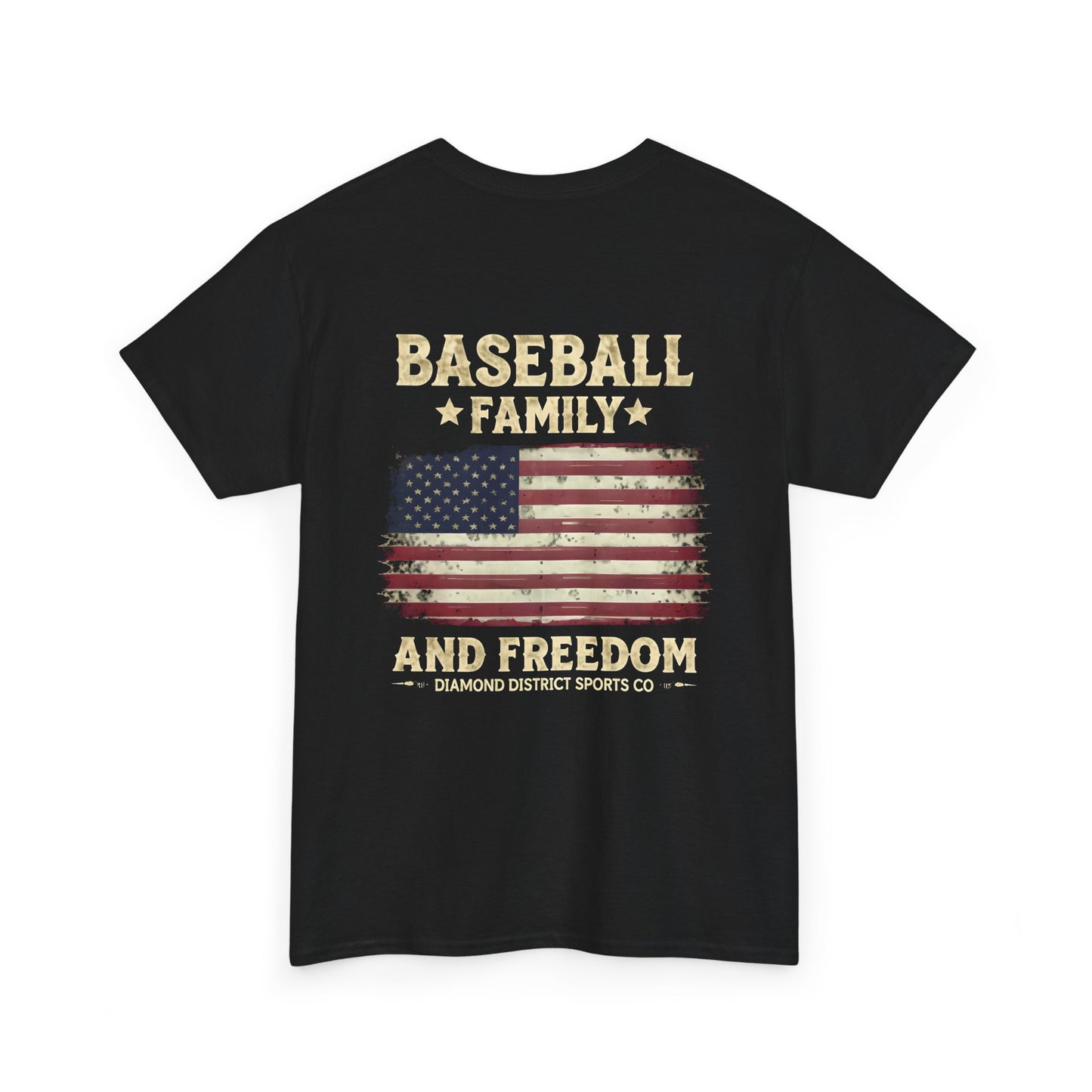 Baseball Family Freedom Tee - Unisex Heavy Cotton T-Shirt