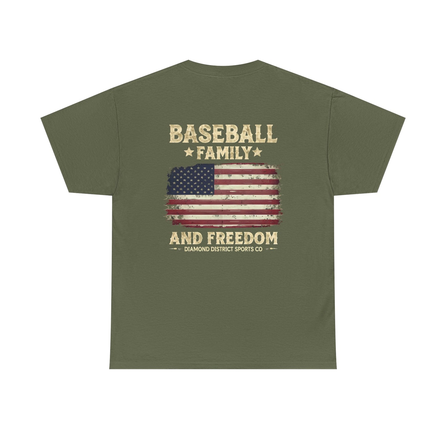Baseball Family Freedom Tee - Unisex Heavy Cotton T-Shirt