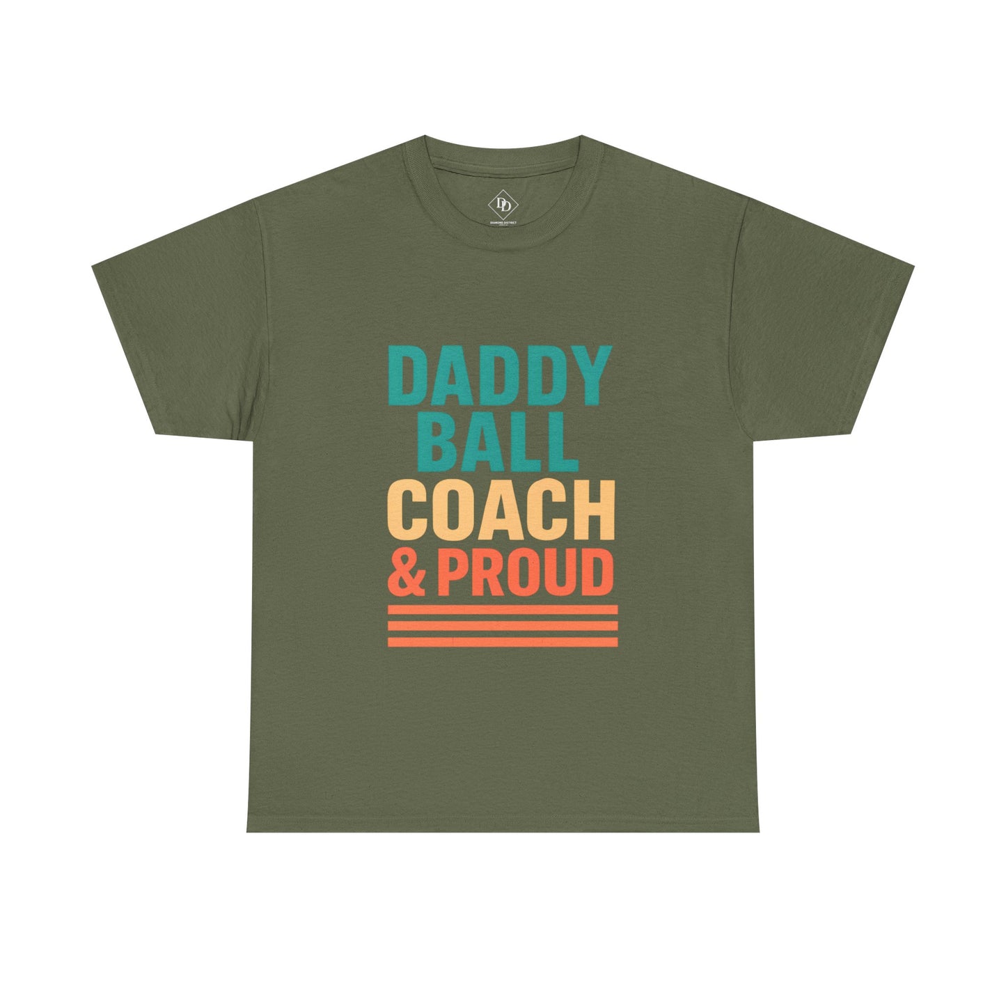 Daddy Ball Coach Unisex Heavy Cotton Tee - Proud Dad Gift