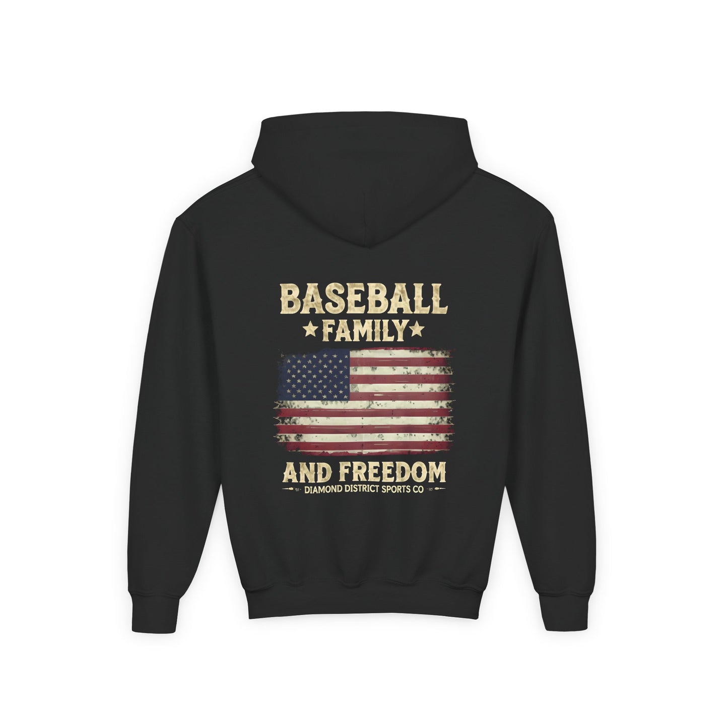 Youth Heavy Blend Baseball Family Hoodie - Celebrate Freedom and Togetherness